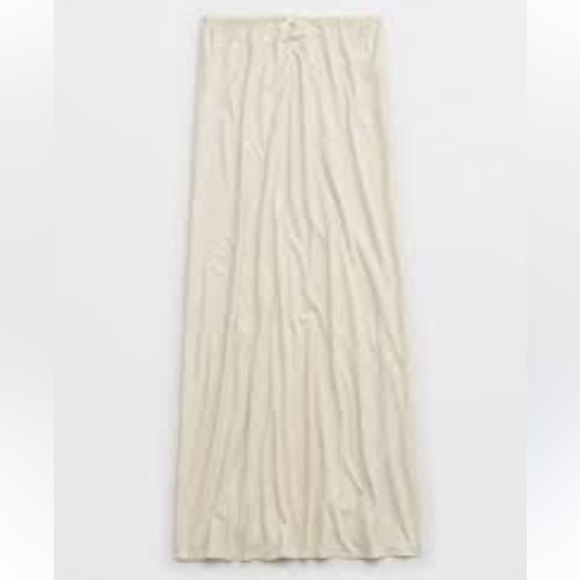 NWT AERIE sparkly Cream Maxi Slip Skirt - Picture 1 of 9